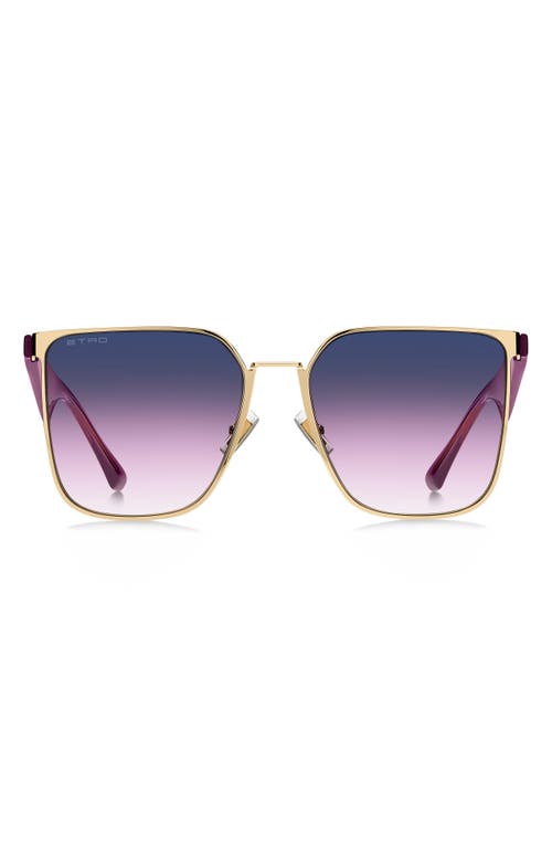 Etro 58mm Gradient Square Sunglasses In Gold