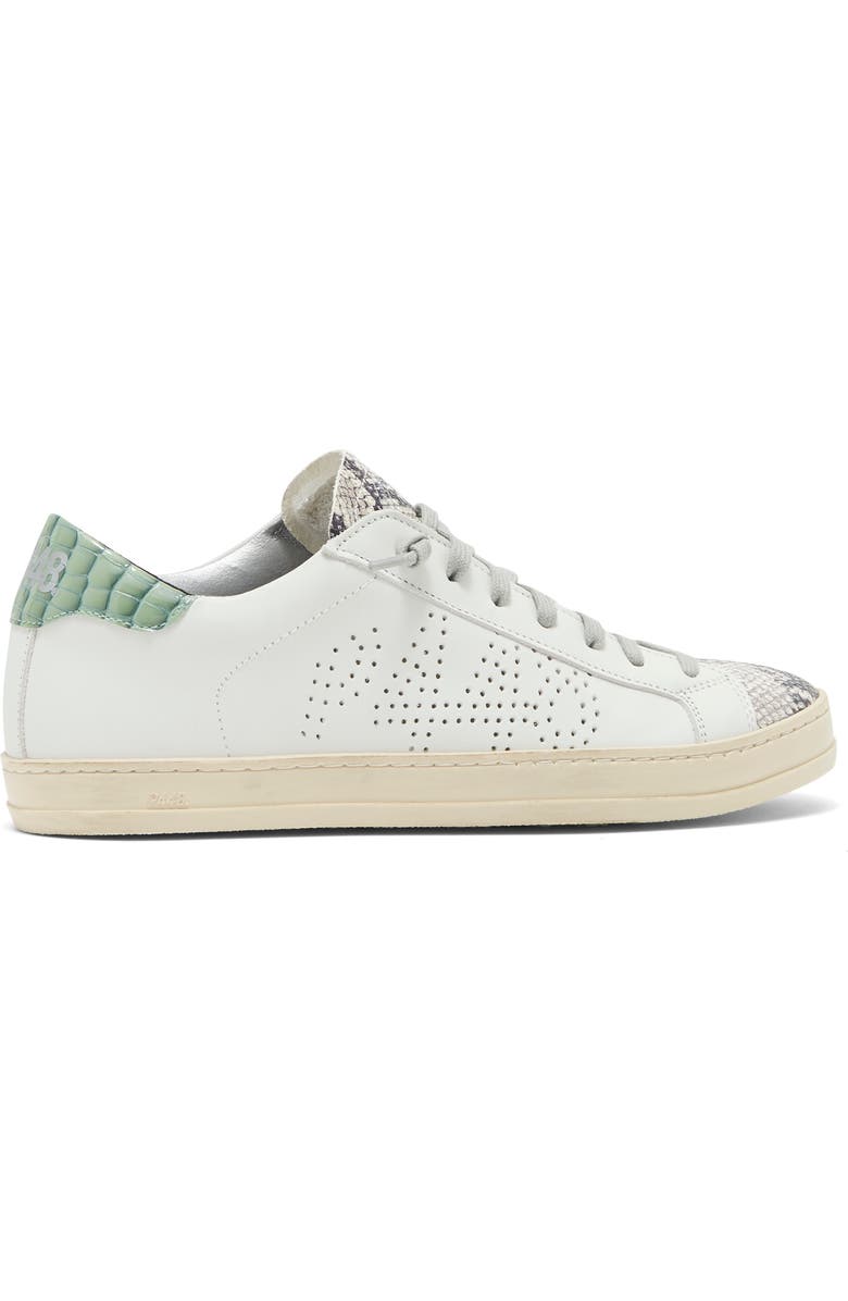 P448 John Snakeskin Embossed Skate Sneaker, Alternate, color,