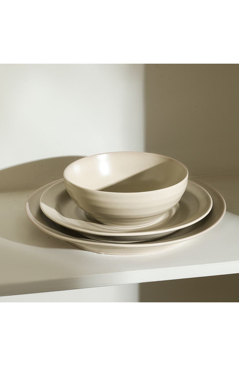 Stone Lain Orbit Stoneware 4-Piece Salad Plate Set, Alternate, color, Beige