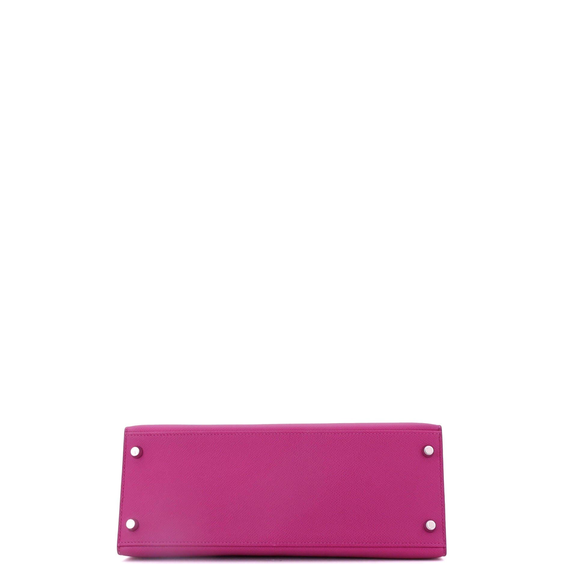 Pre-Owned Hermes Kelly Handbag Pink Epsom with Palladium Hardware 28, Alternate, color, 