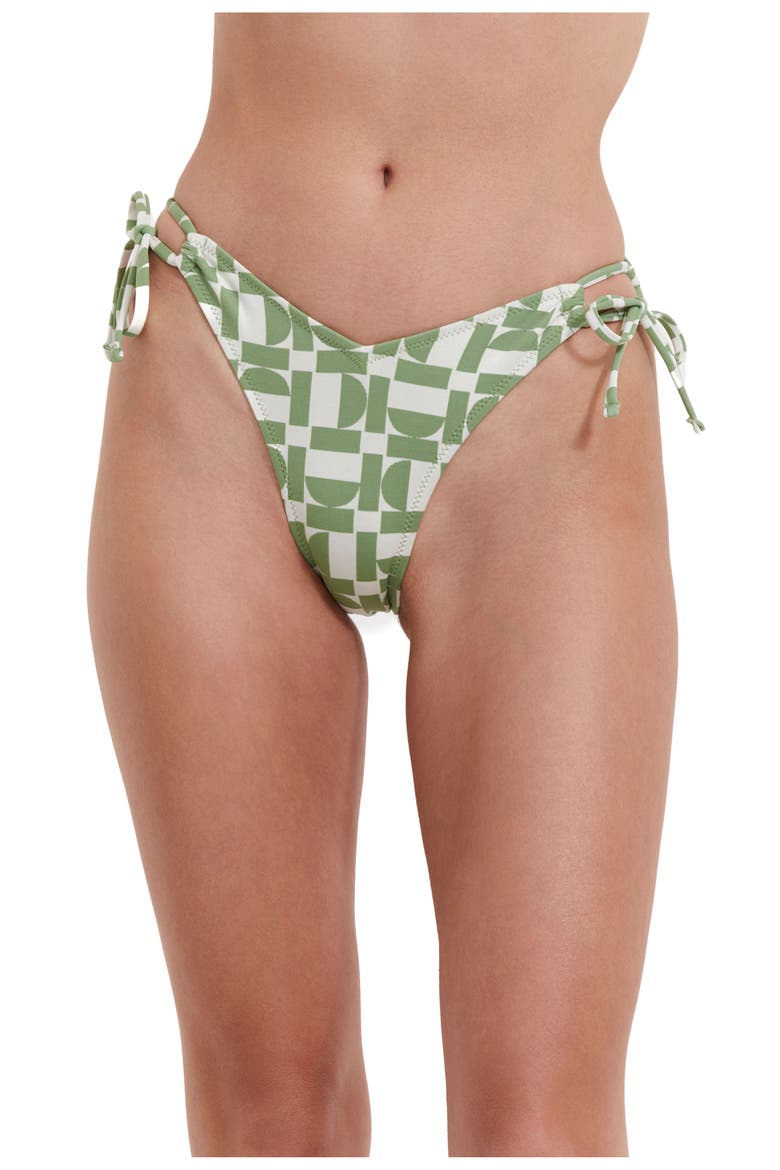 Let's Geo Adjustable Bikini Bottom, Main, color, Multi Green