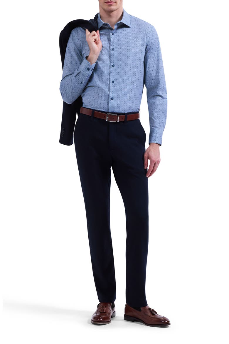 James OoohCotton Print Long Sleeve Button-Up Shirt, Alternate, color, TEAL