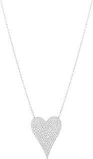 SHYMI Jumbo Pavé Heart Pendant Necklace