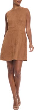 Maggy London Faux Suede Sheath Dress