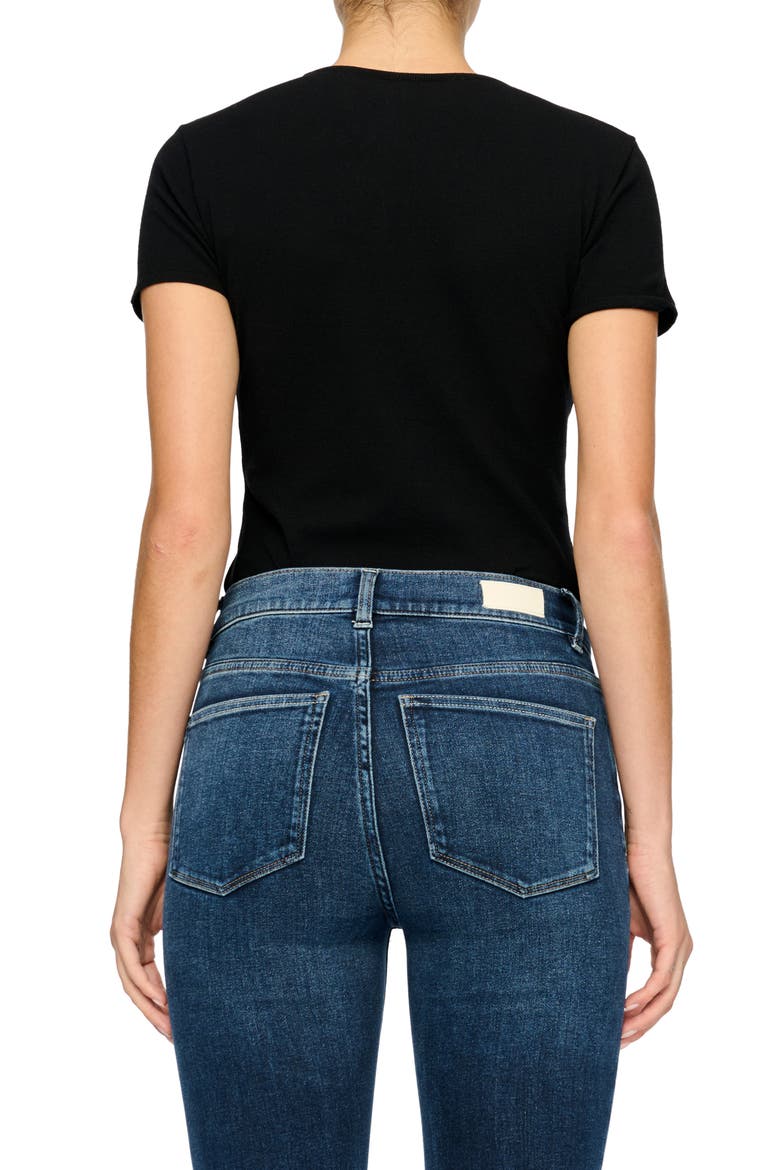 Instasculpt Knit Tee, Alternate, color, BLACK