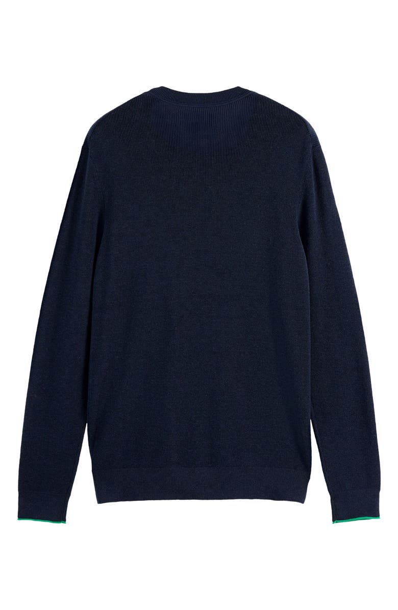 Scotch & Soda Linen & Cotton Sweater, Alternate, color, Sky Captain