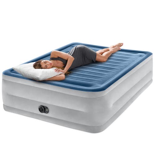 Intex Durabeam Comfortplush Air Mattress 22" Queen Blue Exclusive