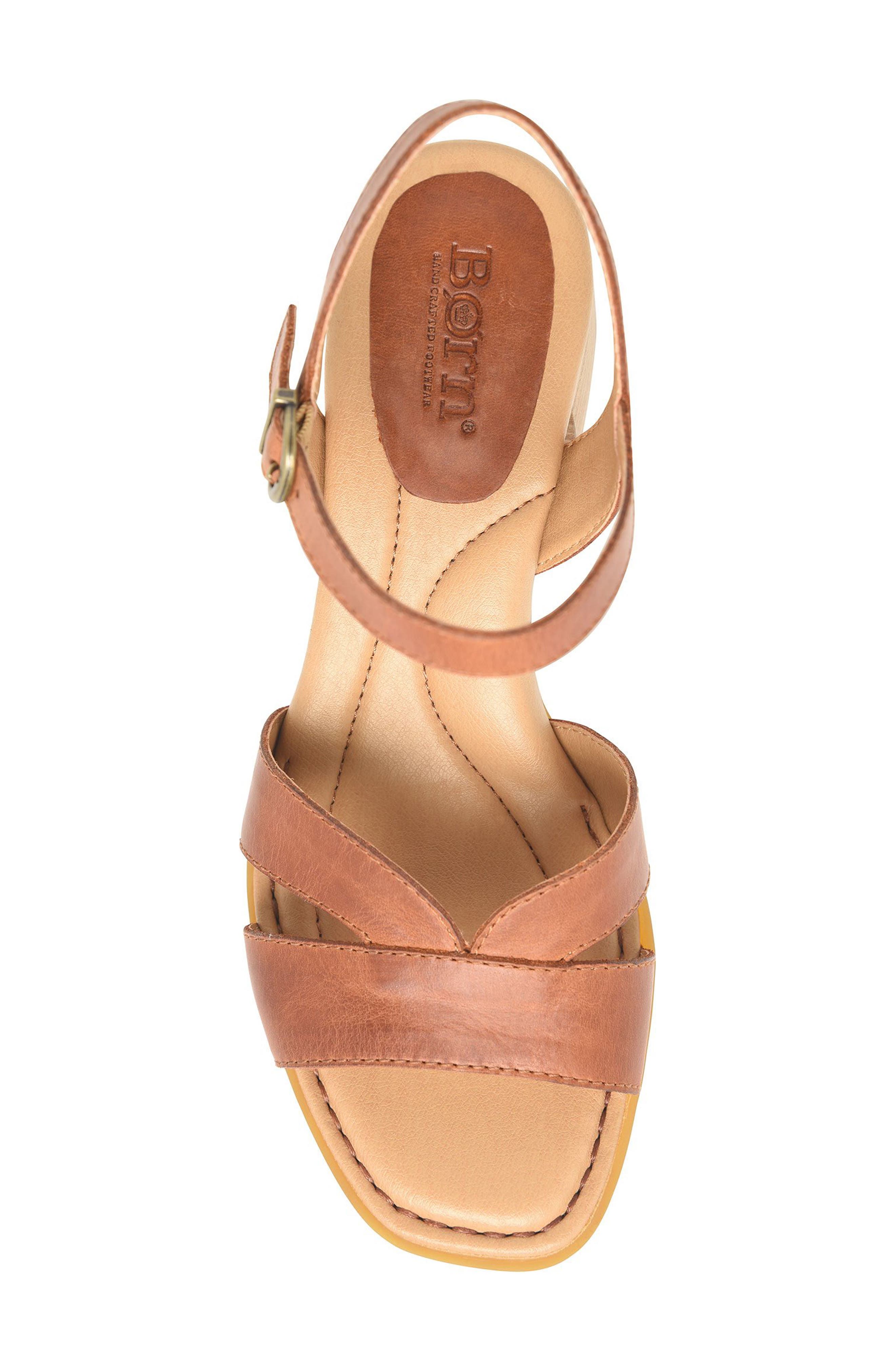 Børn Sadie Ankle Strap Sandal, Alternate, color, Brown Leather