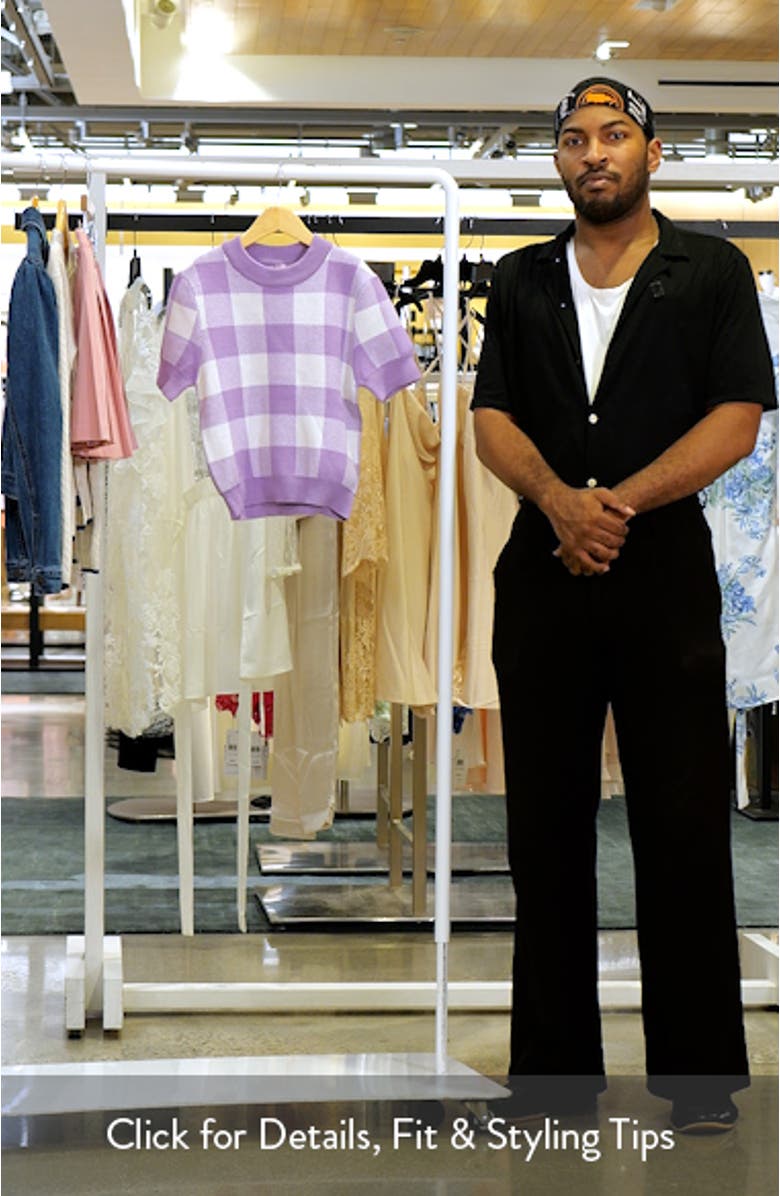 Kids' Check Short Sleeve Lightweight Sweater, sales video thumbnail