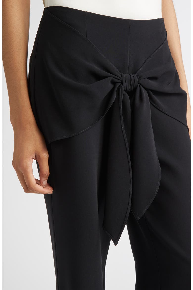 Lilas Tie Front Flare Leg Pants, Alternate, color, BLACK