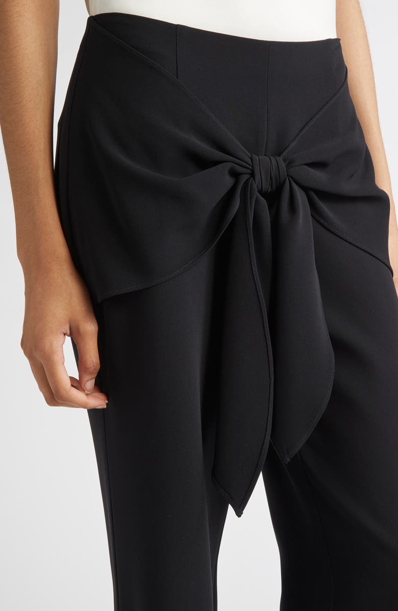 Cinq à Sept Lilas Tie Front Flare Leg Pants, Alternate, color, Black