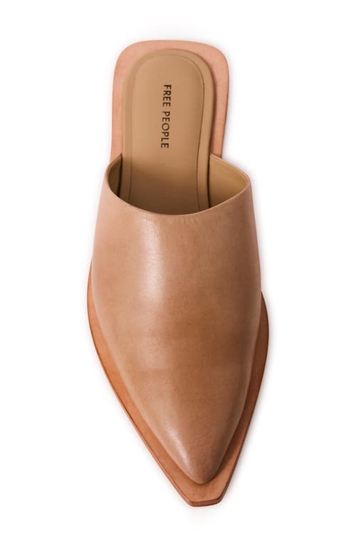 Free People Becky Pointed Toe Mule In Almond Butter