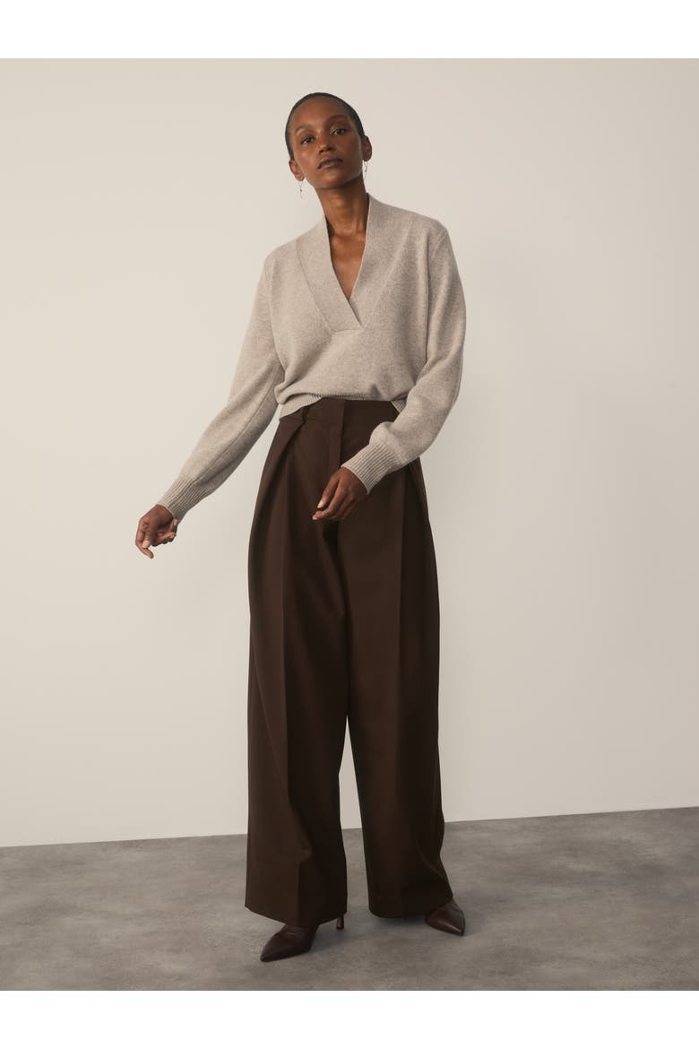 Orta Wool Blend V-Neck Sweater, Alternate, color, Neutral
