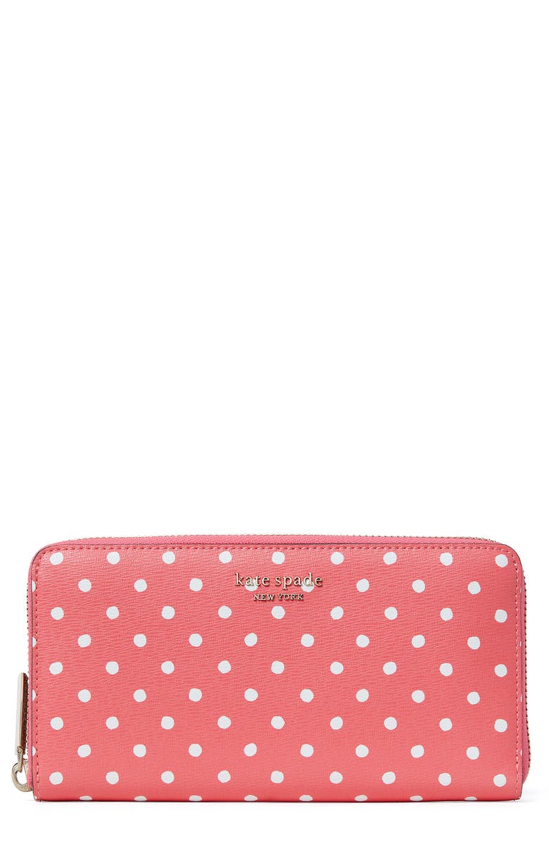 Kate Spade New York spencer dots continental wallet, Main, color,