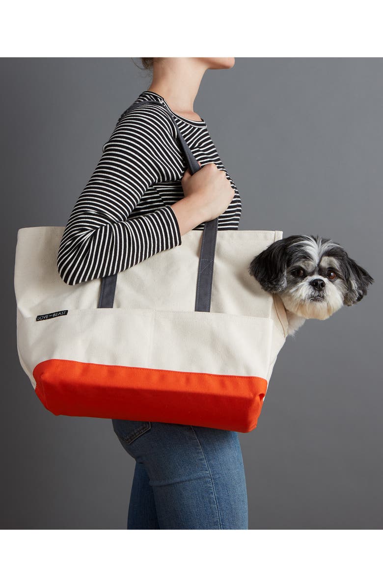 LoveThyBeast Waxed Canvas Pet Tote, Alternate, color, 