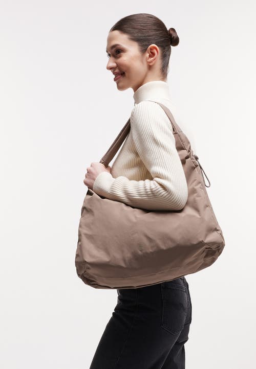 Got Bag Mellow Bag Recycled Nylon Slouchy Hobo In Gray