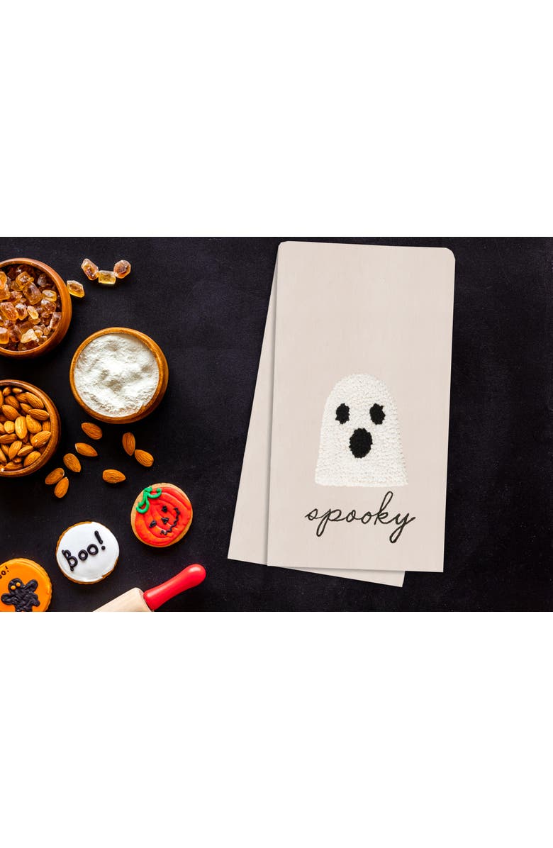 C&F Home Spooky French Knot Flour Sack Cotton Halloween Embroidered Kitchen Towel, Alternate, color, 