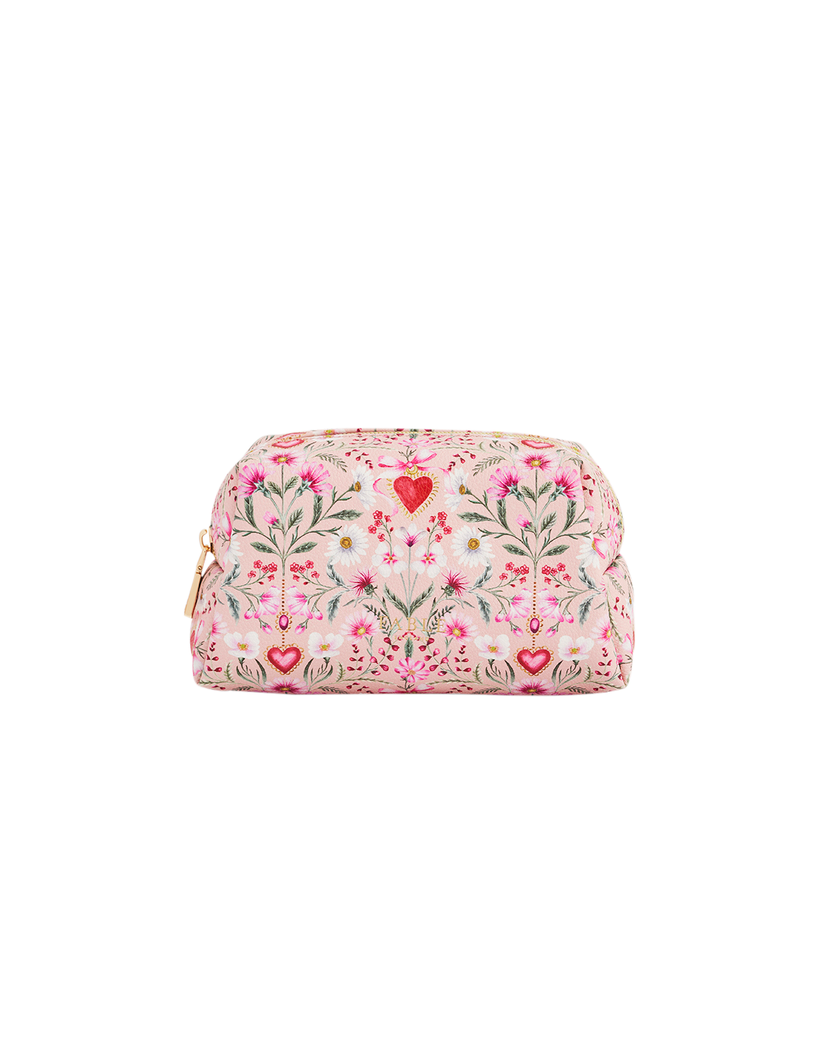 Penelope Floral Heart Cosmetic Pouch, Main, color, Light/Pastel Pink