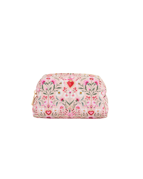 Penelope Floral Heart Cosmetic Pouch
