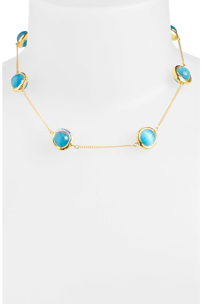 Crystal Station Necklace, Alternate, color, GOLD