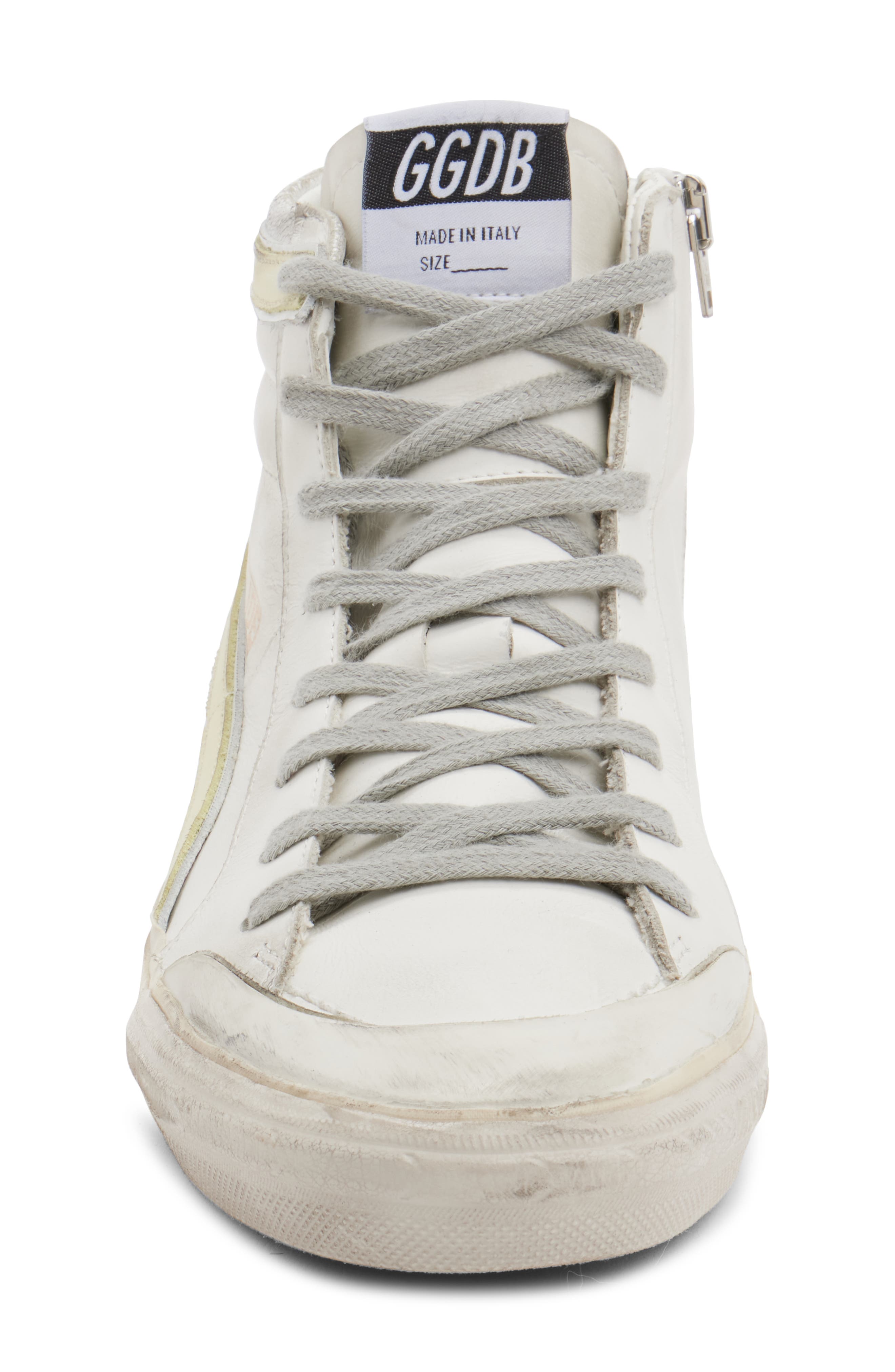 Golden Goose Slide High Top Sneaker, Alternate, color, White/ Yellow