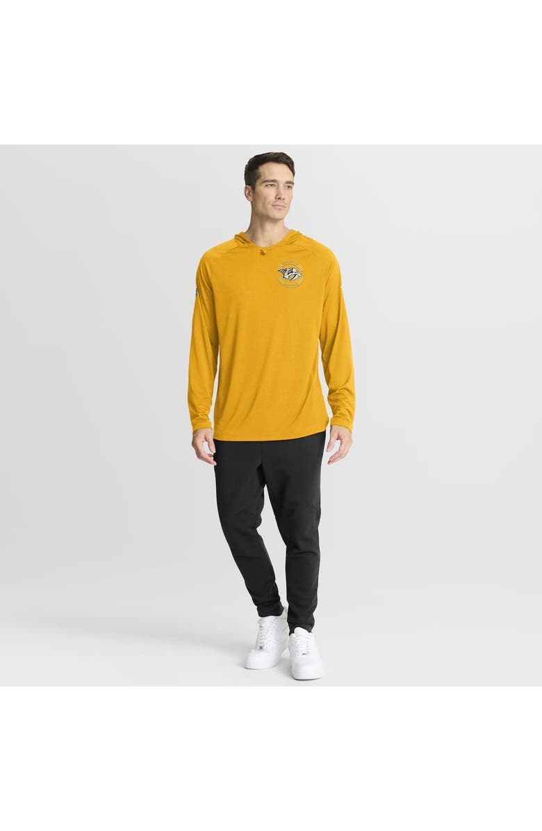 FANATICS Men's Fanatics Gold Nashville Predators Authentic Pro Rink Raglan Hoodie, Alternate, color, Gold