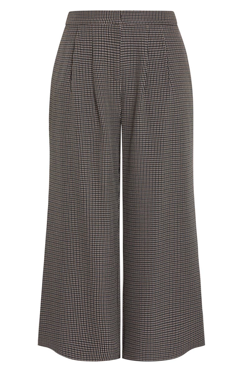 City Chic Tiana Houndstooth Check Wide Leg Pants, Alternate, color, Plaid