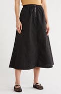DKNY Perforated Tech Fabric Midi Skirt