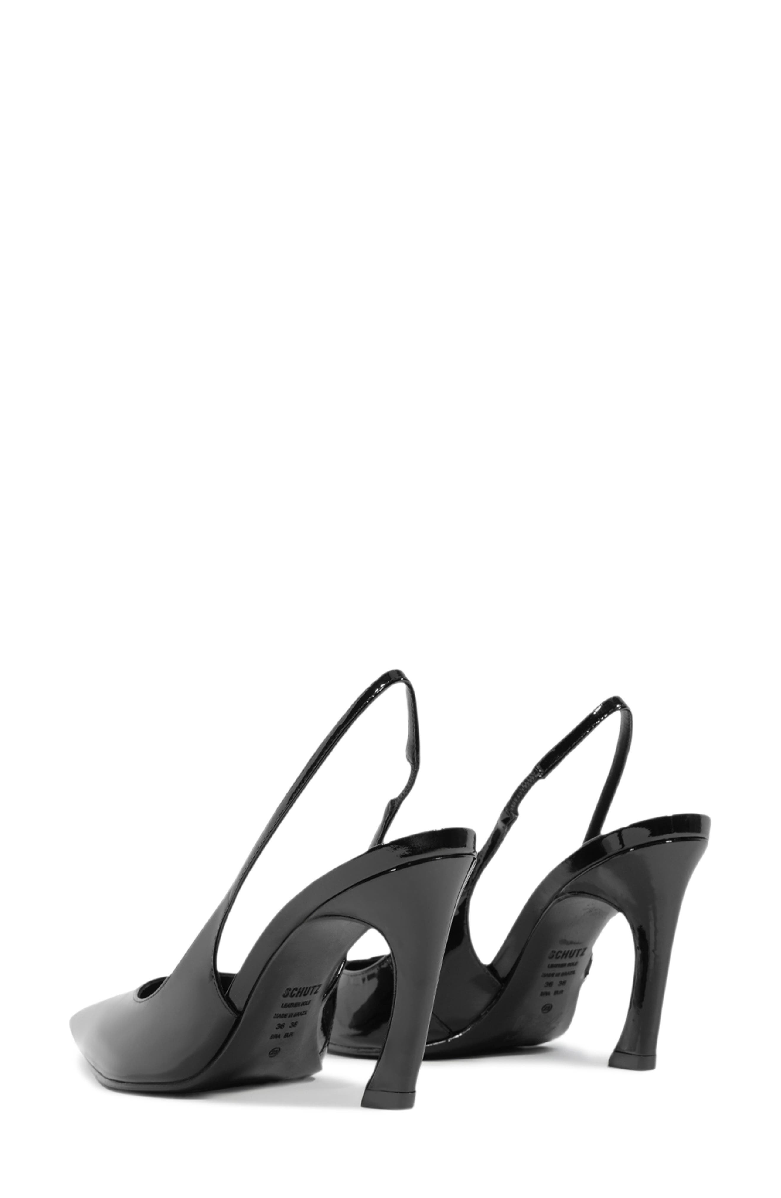 Schutz Lexi Pointed Toe Slingback Pump, Alternate, color, Black