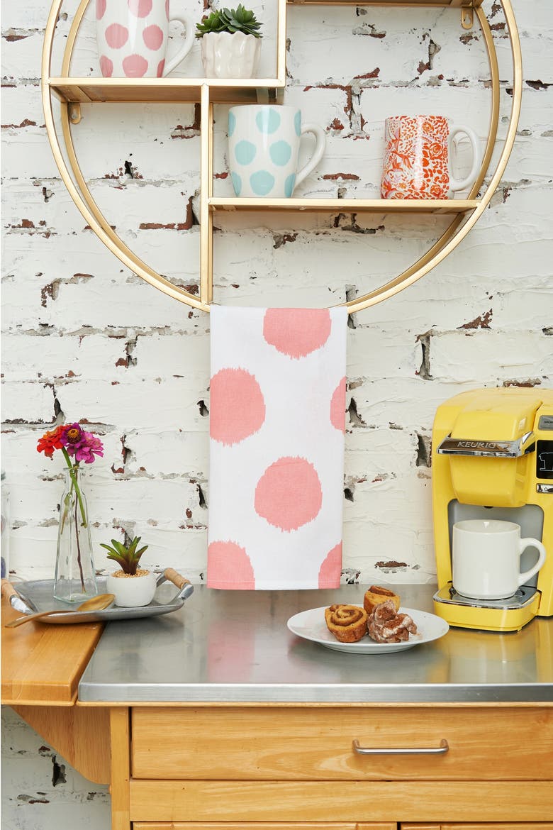Hibiscus Dot Towel, Alternate, color, Pink