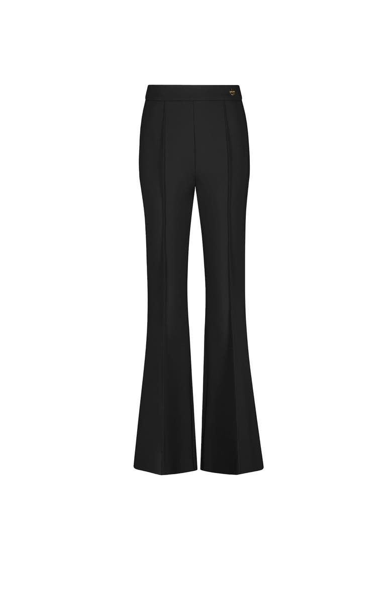 Callas Milano Lola High Density Crepe Stretch Cropped Flare Trouser, Alternate, color, Black