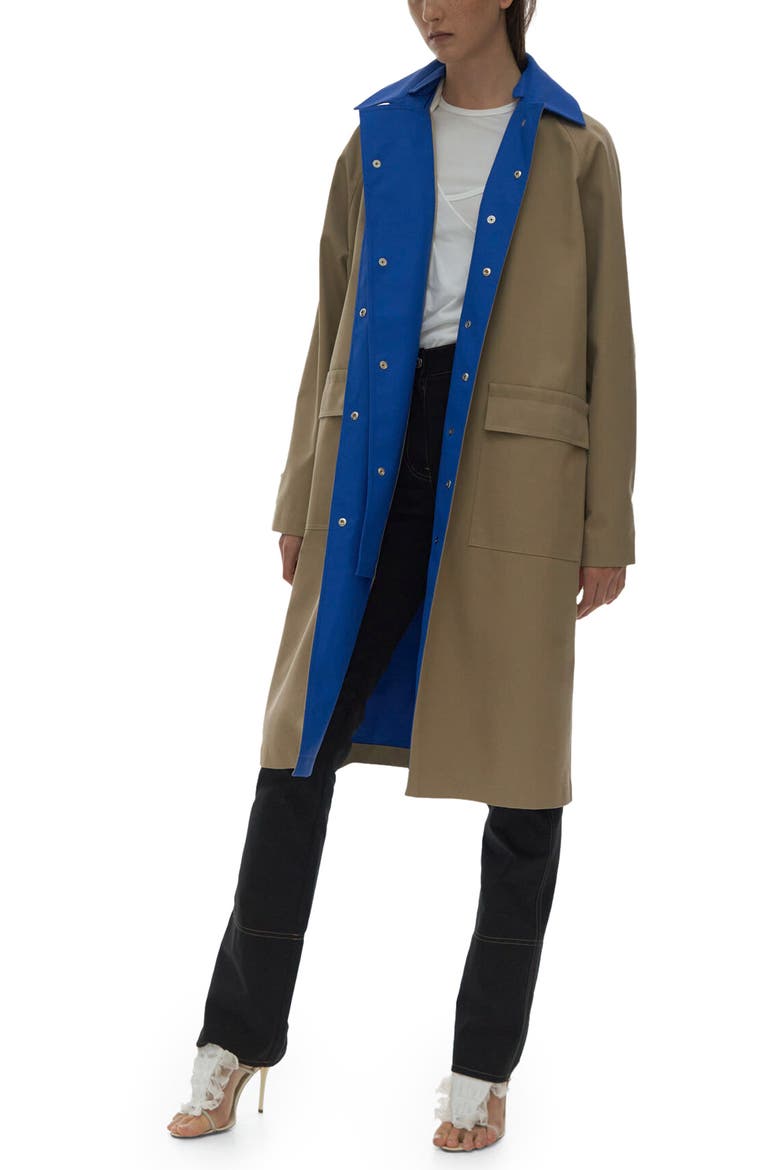 Mac Raincoat, Alternate, color, FATIGUE/ ROYAL BLUE
