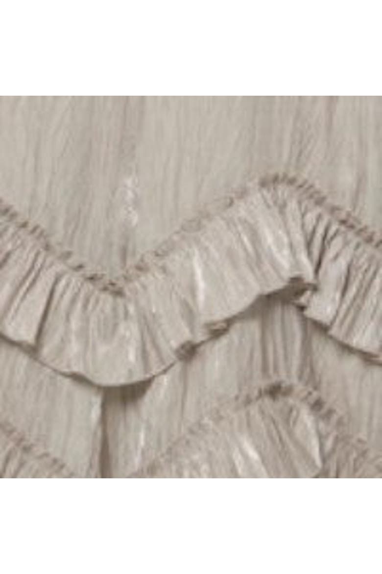 Metallic Ruffle Midi Dress, Alternate, color, Neutral