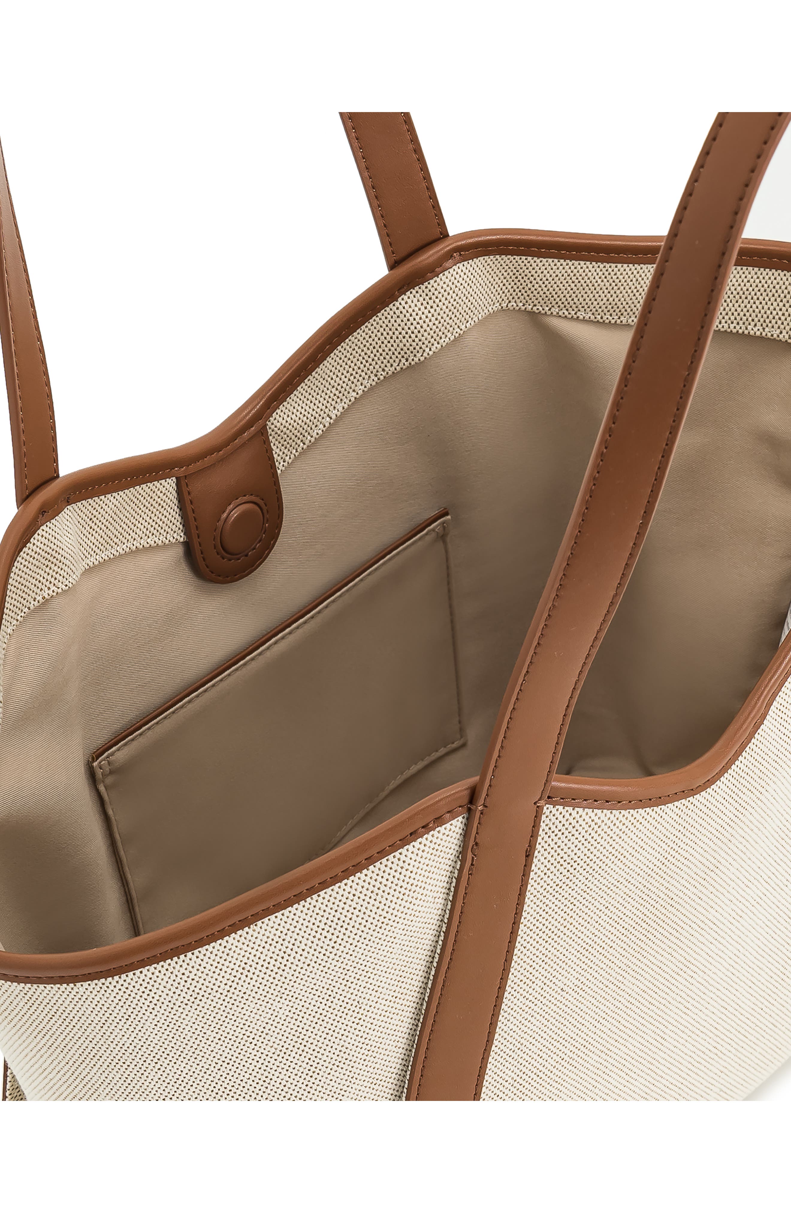 JW PEI Large Kiana Canvas Tote, Alternate, color, Brown Canvas