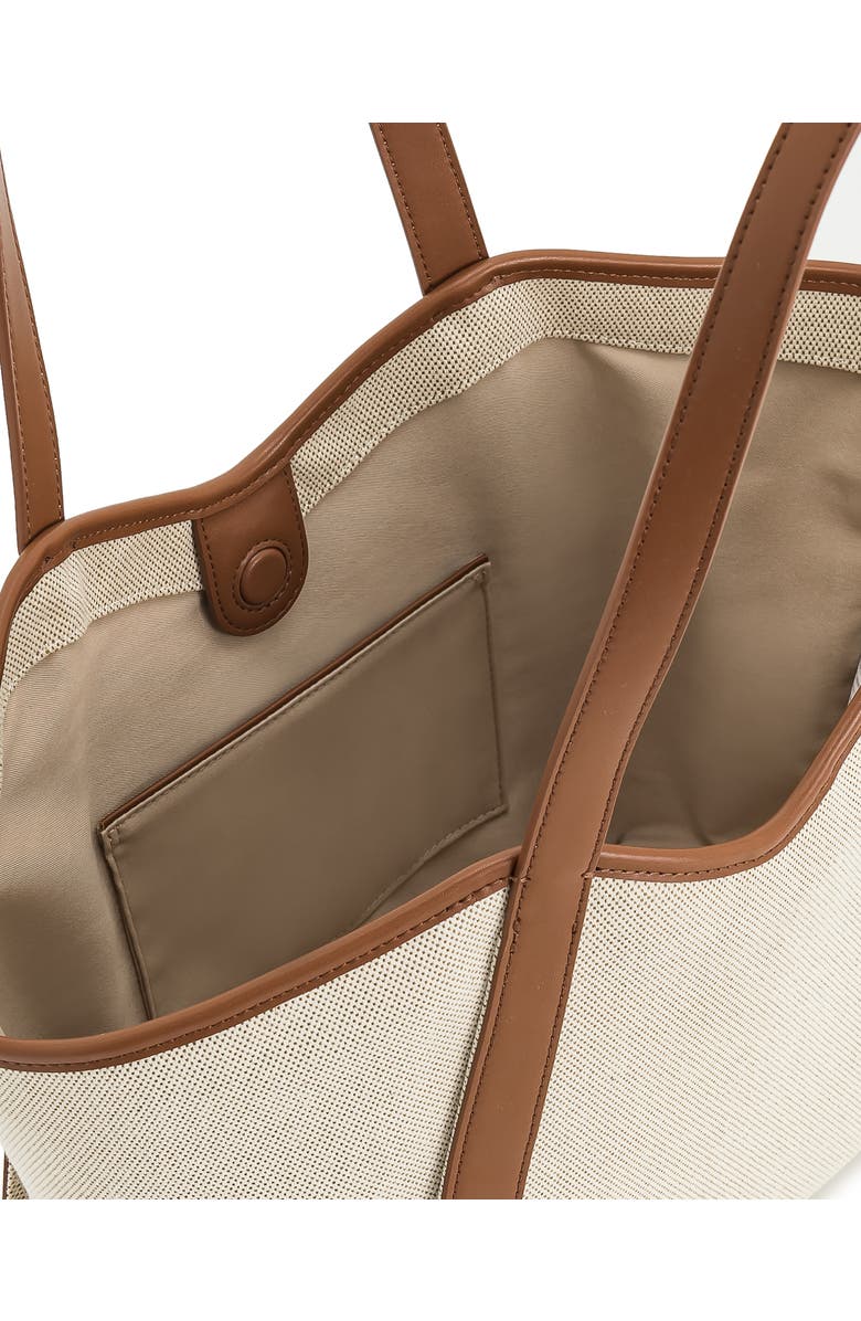 JW PEI Large Kiana Canvas Tote, Alternate, color, Brown Canvas