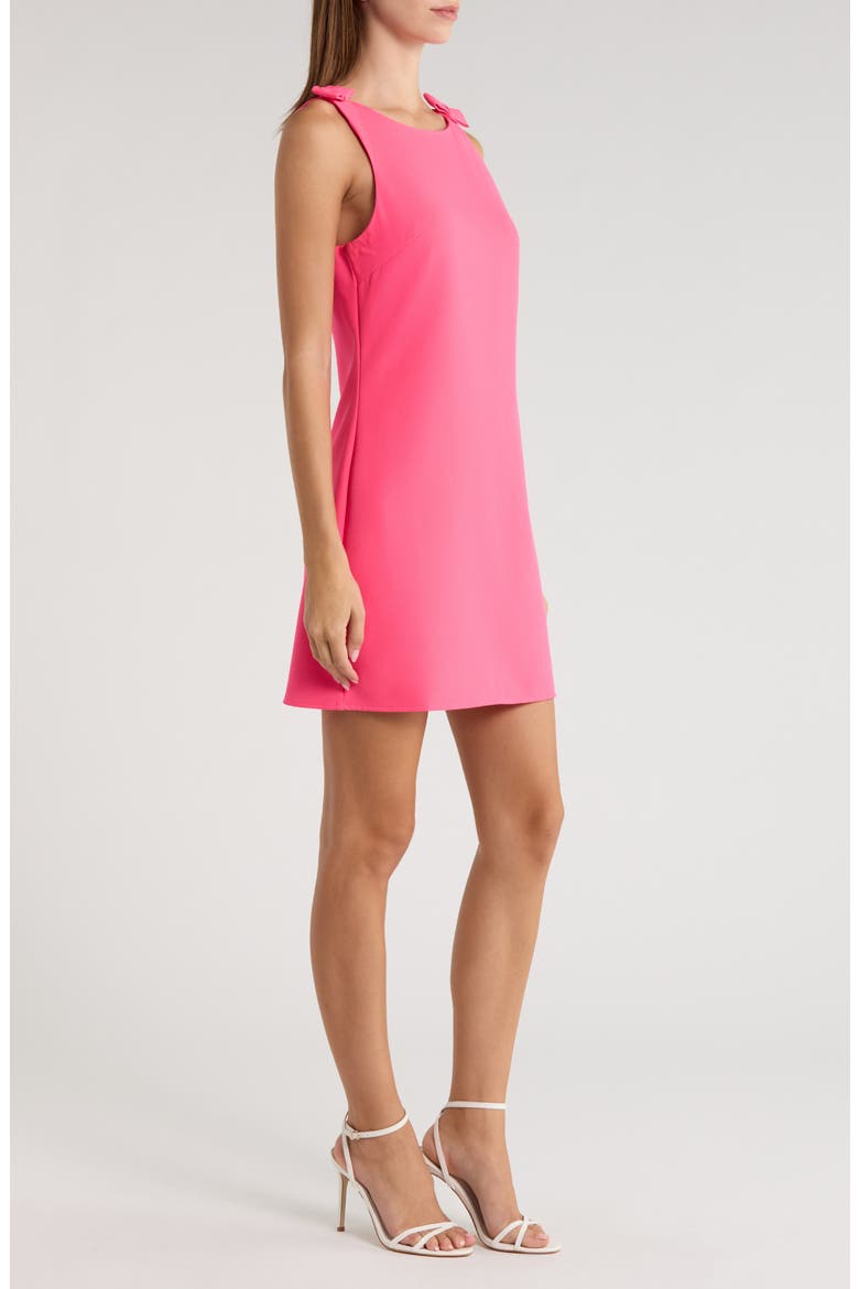 Chelsea Bow Shoulder Sleeveless Sheath Dress, Alternate, color, NEON PINK
