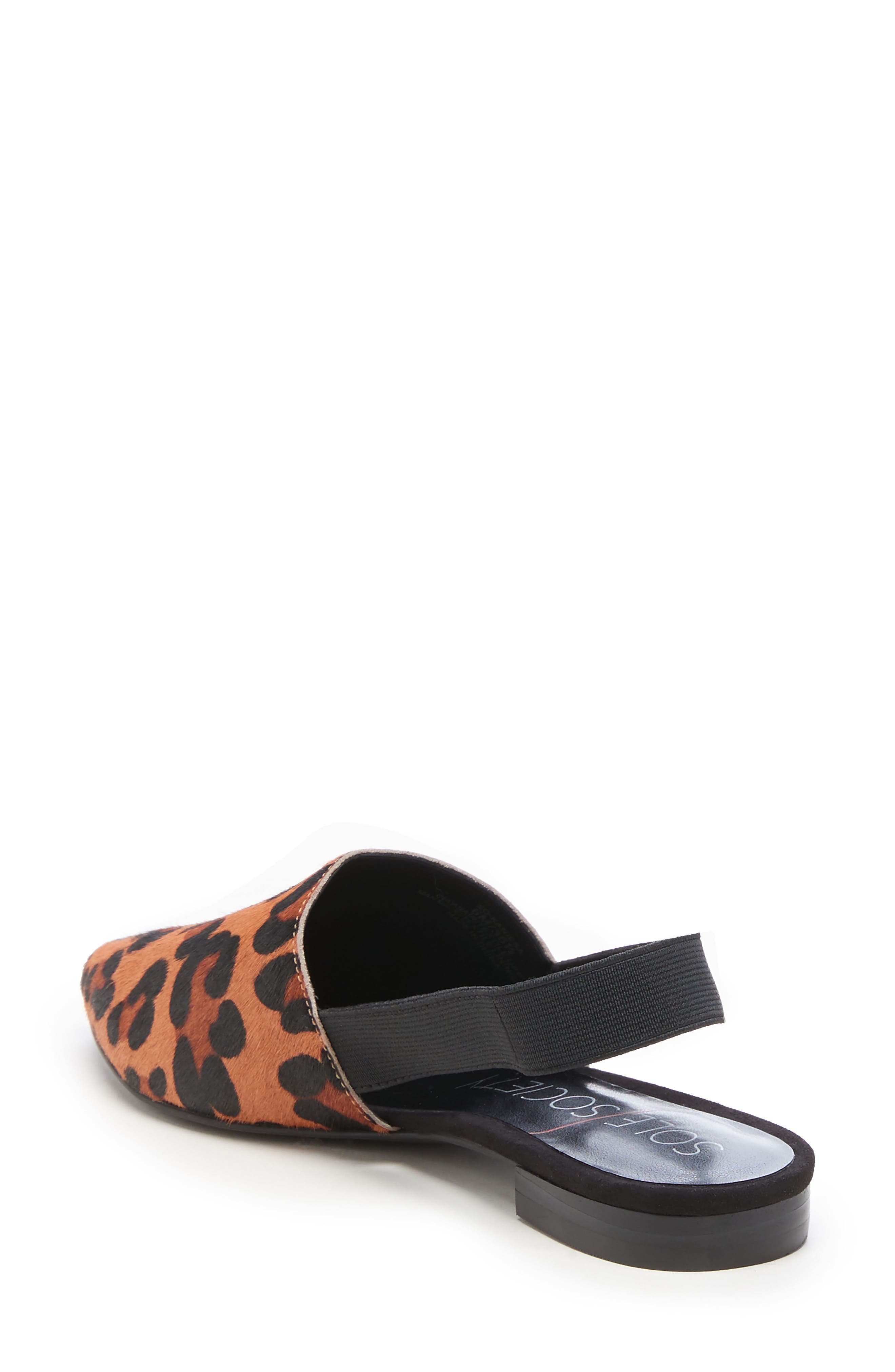 Kaniesa Slingback Flat, Alternate, color, TAN/ BLACK CALF HAIR