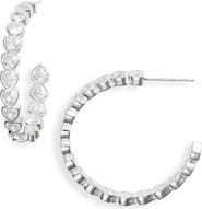 SHYMI Bezel Heart Inside Out Hoop Earrings