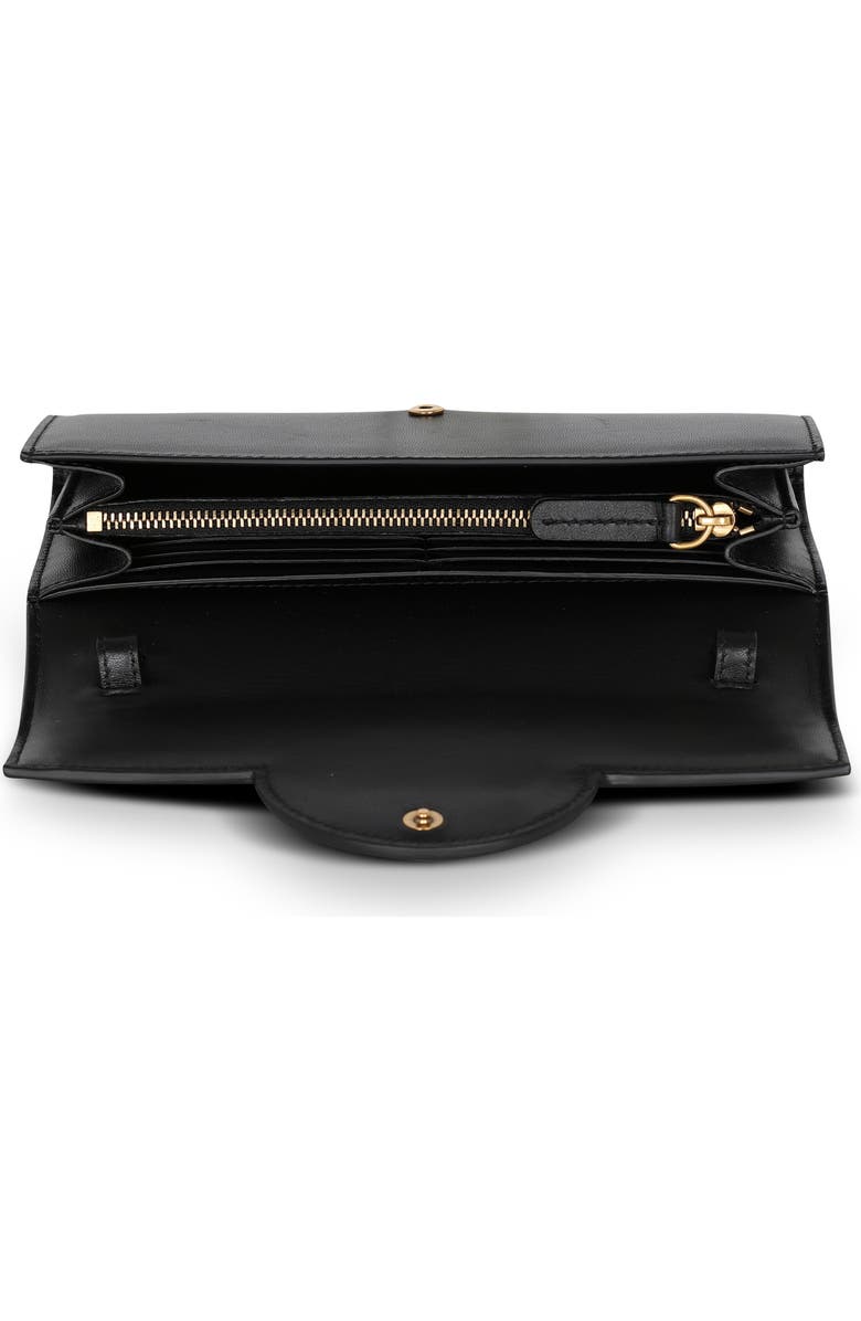 Balmain B-Buzz Calfskin Leather Wallet on a Chain, Alternate, color,