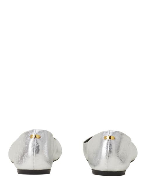 Lanvin Metallic-finish Leather Ballet Flats In Multi