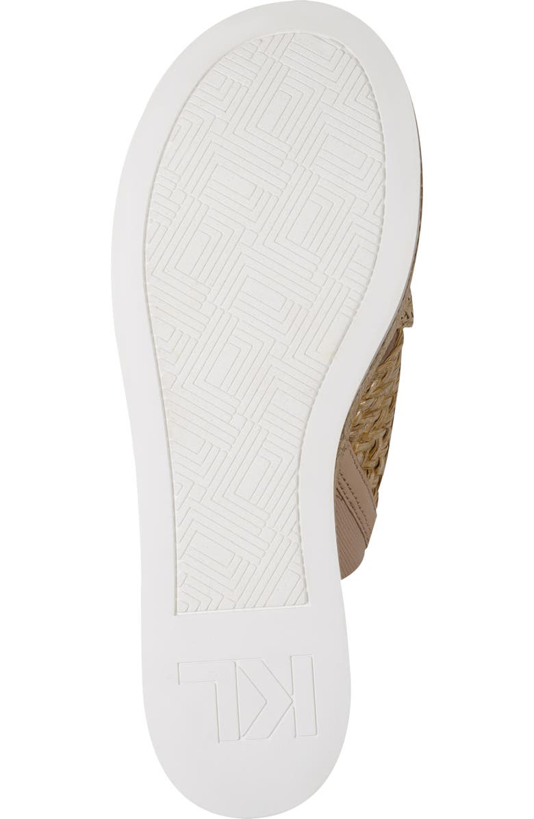 KARL LAGERFELD PARIS Caleigh Woven Platform Wedge Sandal, Alternate, color, Natural