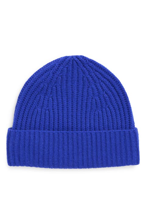 Cashmere Rib Knit Beanie