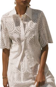 MINT VELVET Cotton Broderie Shirt