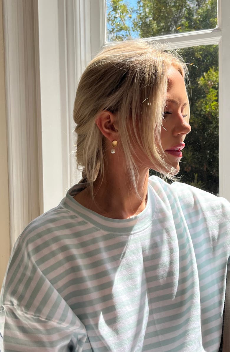 Set & Stones Dylan Freshwater Pearl Drop Earrings, Alternate, color, Gold