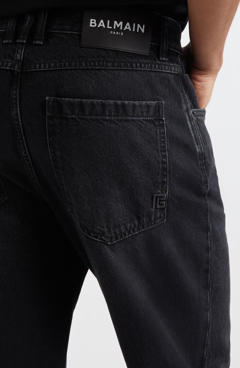 Balmain Loose Fit Jeans, Alternate, color, 0Pc Washed Black