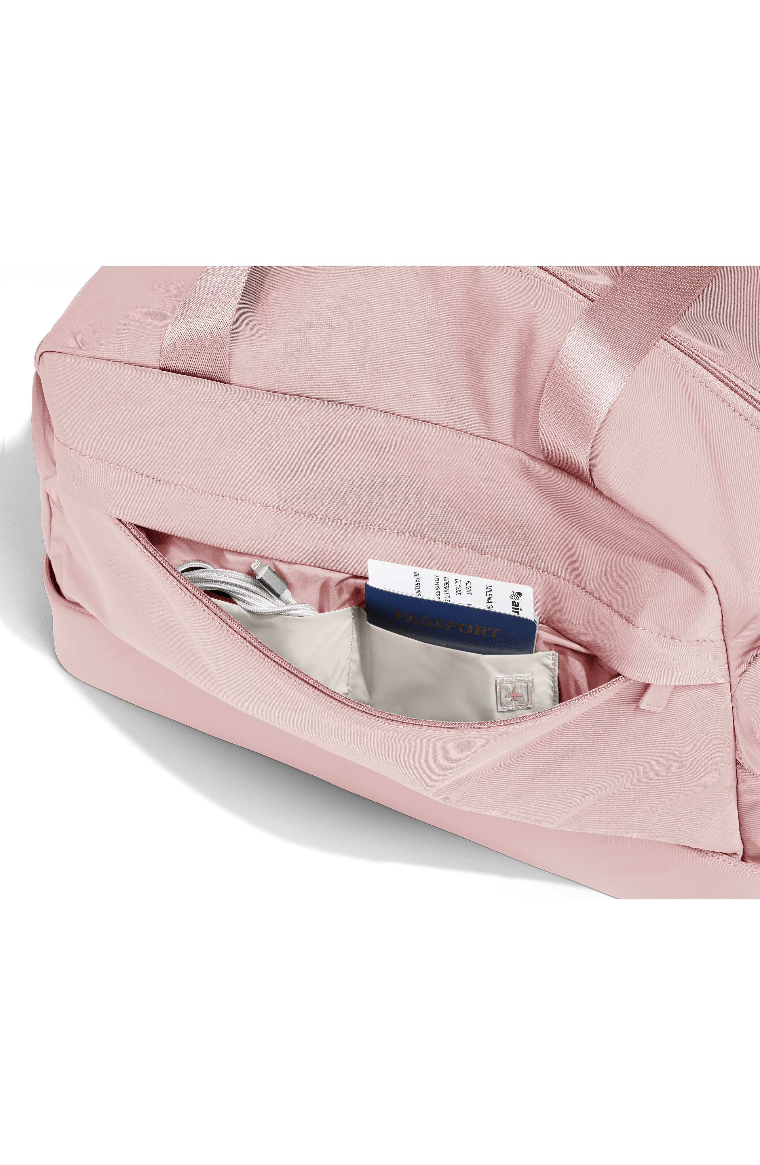 Featherlight Weekender Bag, Alternate, color, BLUSH PINK