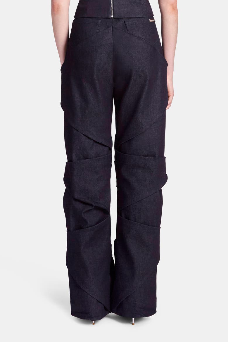 Astrid Draped Trousers, Alternate, color, Navy