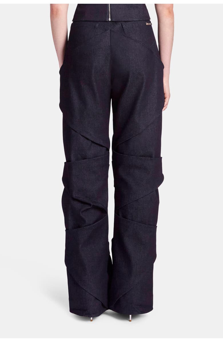 KATE BARTON Astrid Draped Trousers, Alternate, color, Navy