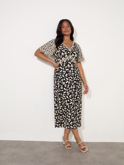 Live Unlimited Cherry Mono Print V Neck Midaxi Dress at Nordstrom, Size 22