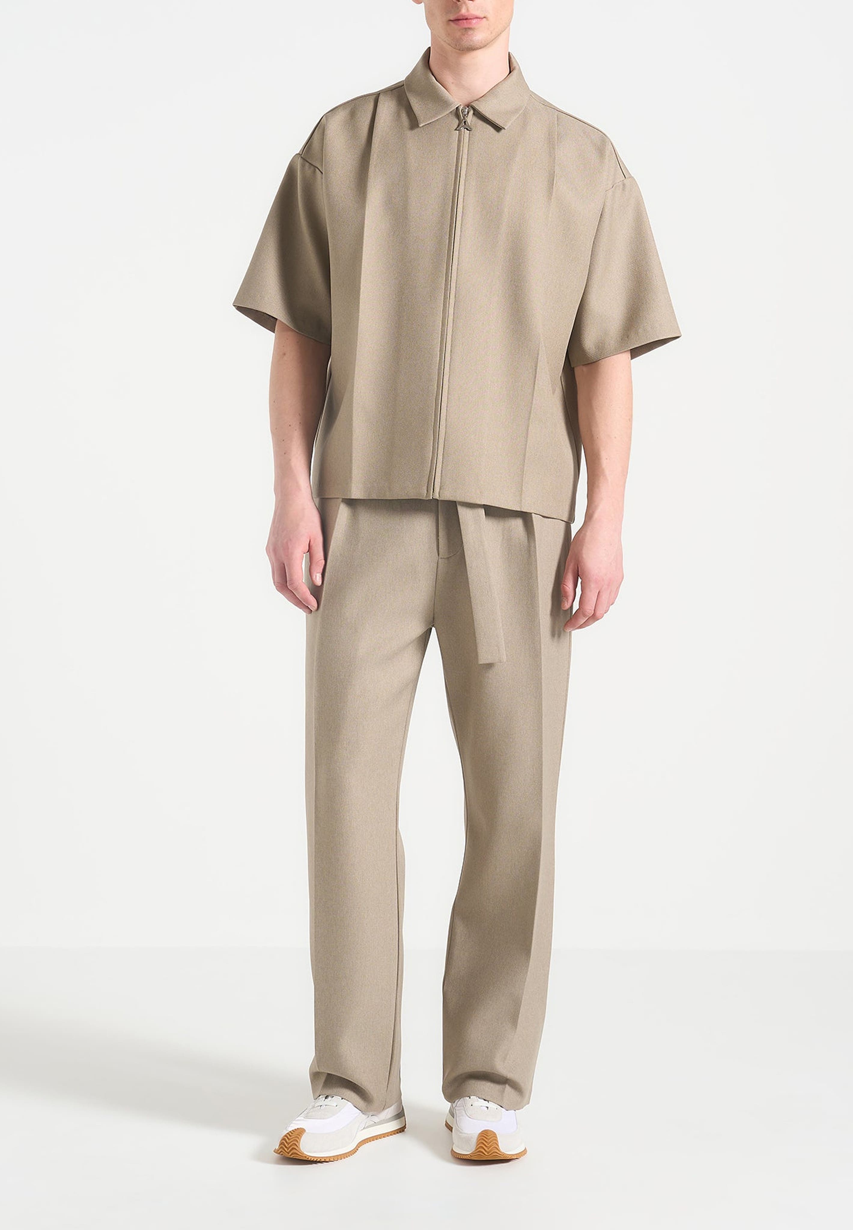 Louis Relaxed Fit Belted Tailored Trousers
